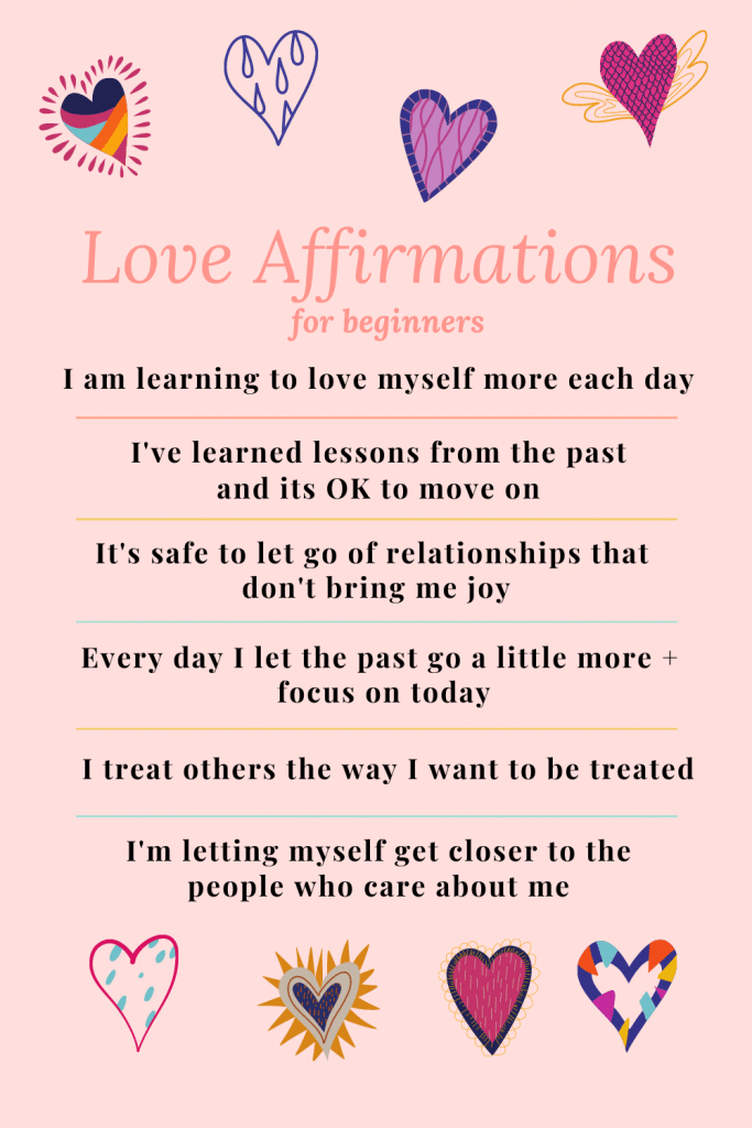 list of love affirmations for beginners