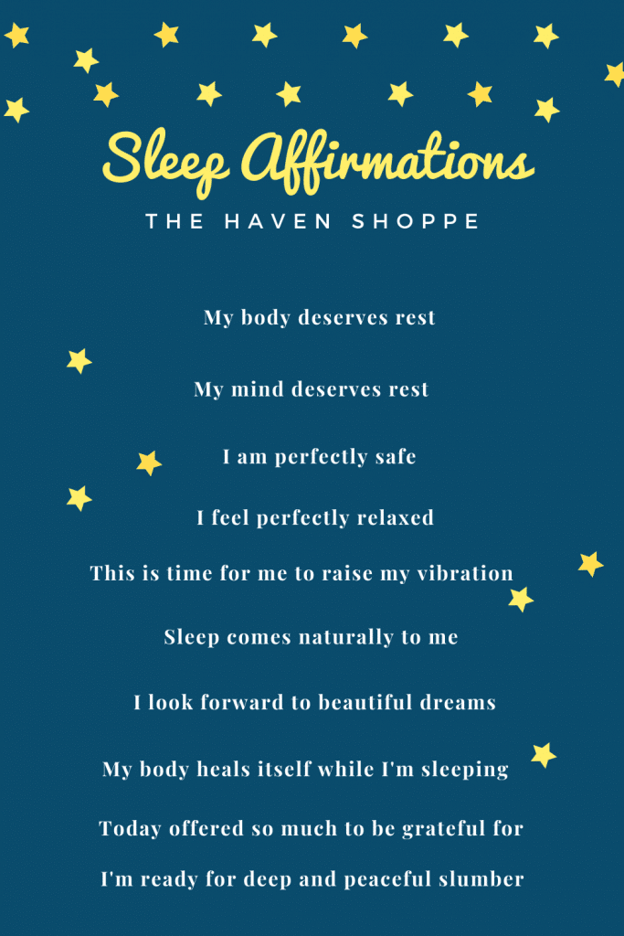 List of sleep affirmations 12-21