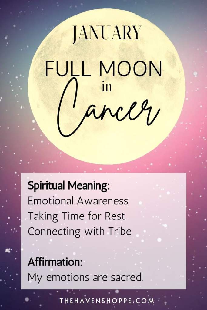 Full moon in Cancer spiritual meaning and affirmation