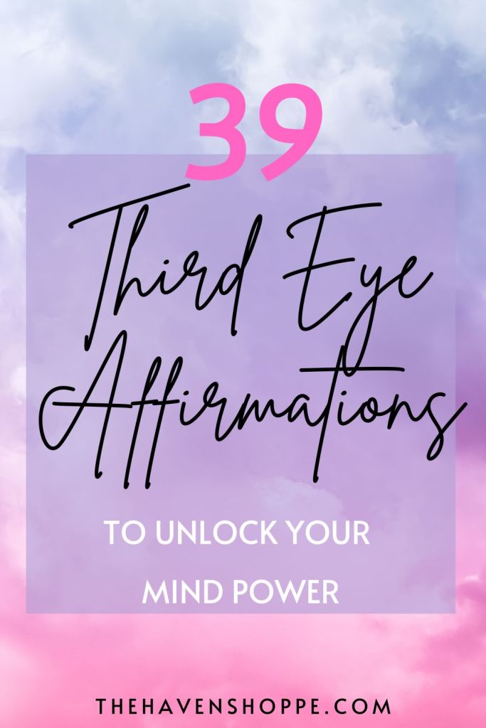 39 affirmations for third eye chakra pin