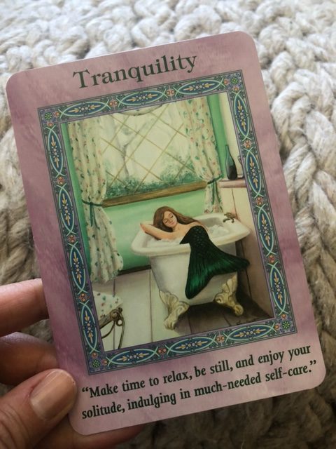 tranquility card from Mermaids and Dolphins deck