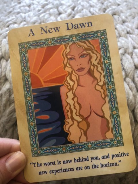 new dawn card from Mermaids and Dolphins deck