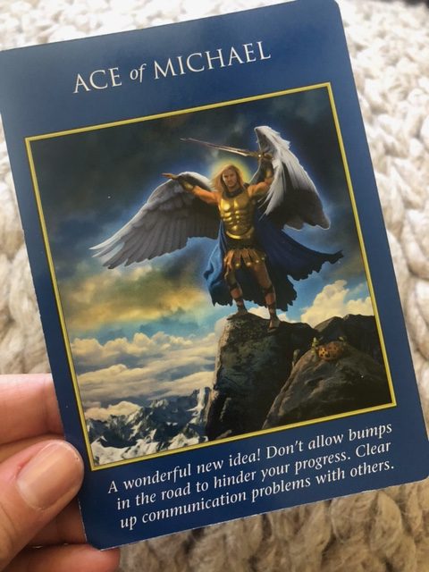 ace of michael card from archangel power tarot deck