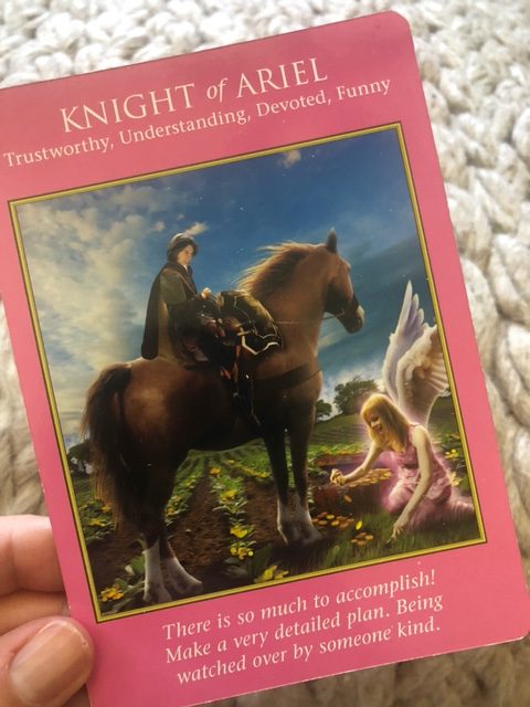 knight of ariel card from archangel power tarot deck