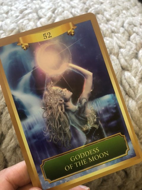 Goddess of the moon card from energy oracle deck