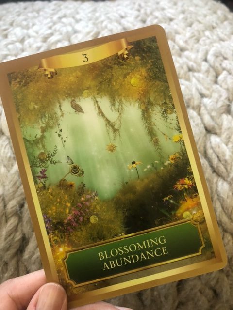 blossoming abundance card from energy oracle deck