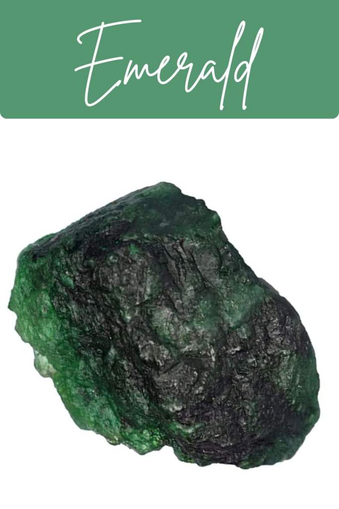 untreated, raw emerald
