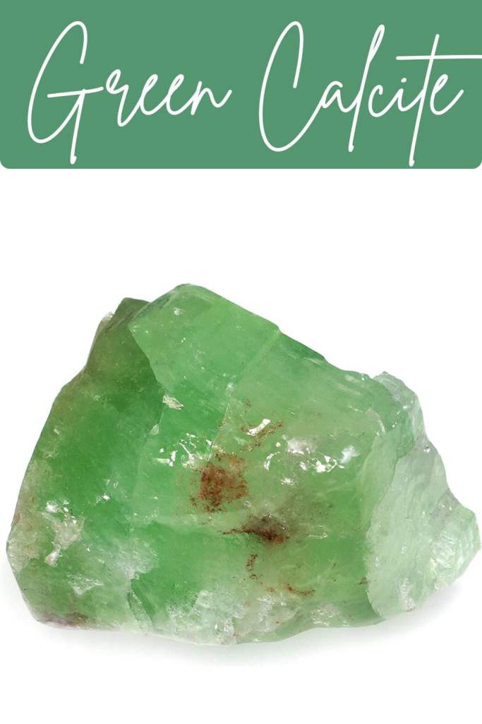 untreated, raw piece of green calcite