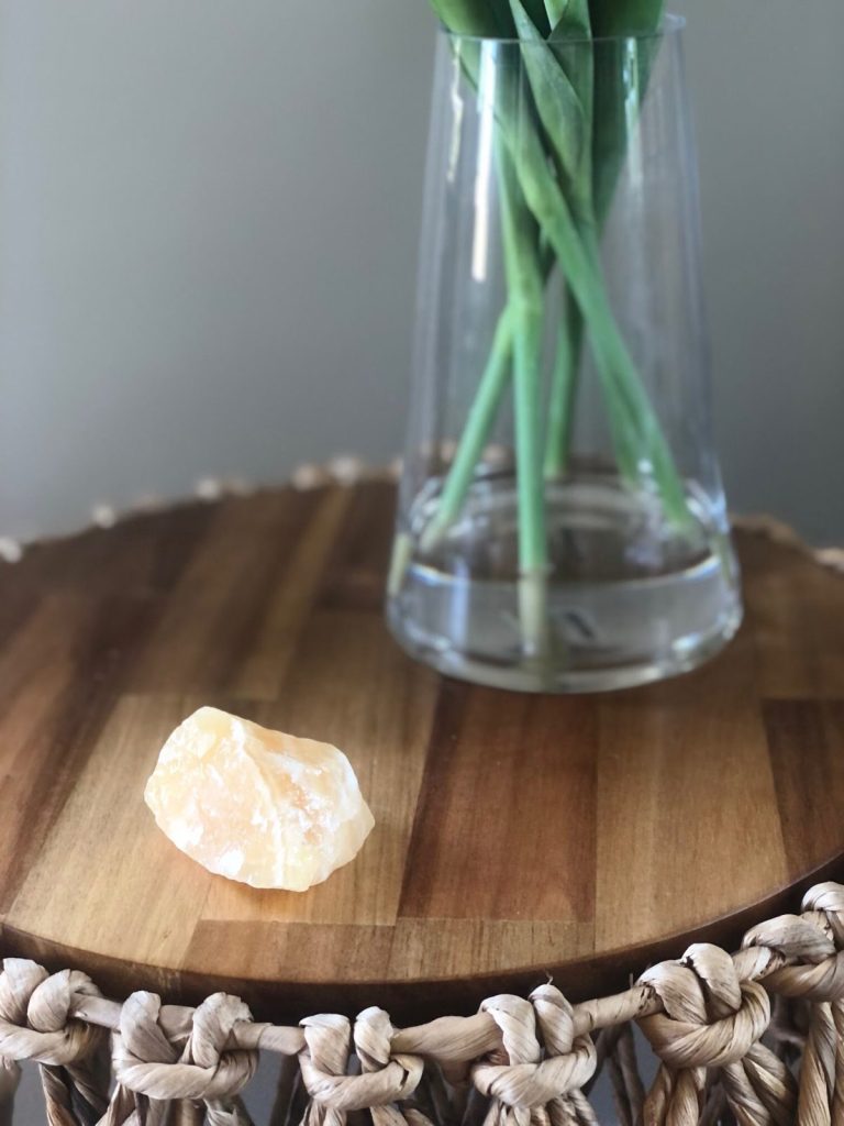 unpolished orange calcite sacral chakra crystal