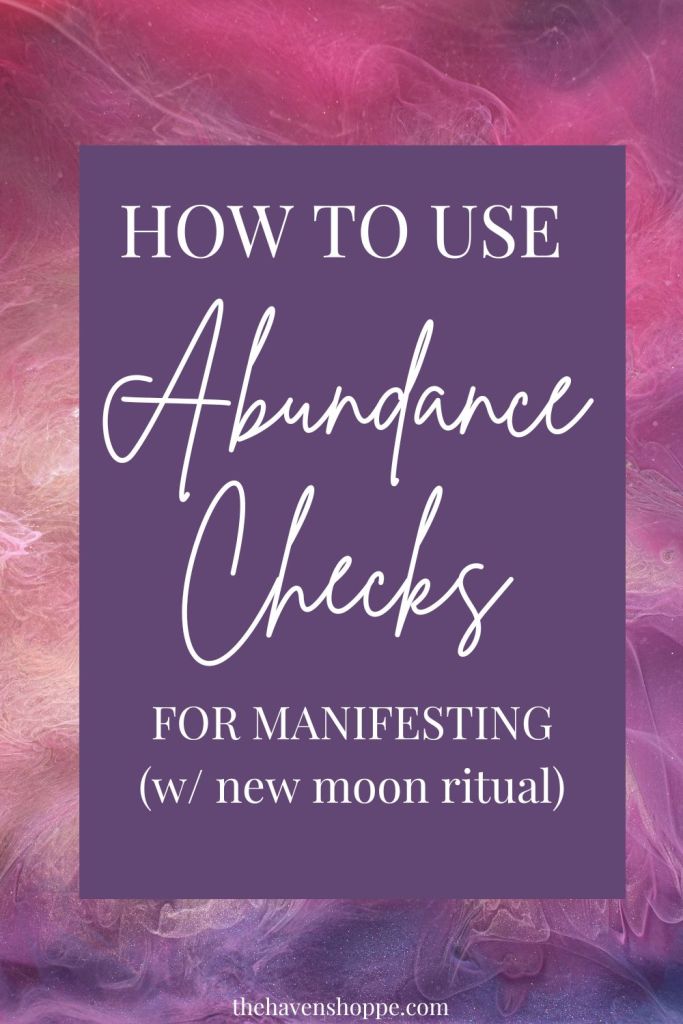 how to use abundance checks for manifesting pin