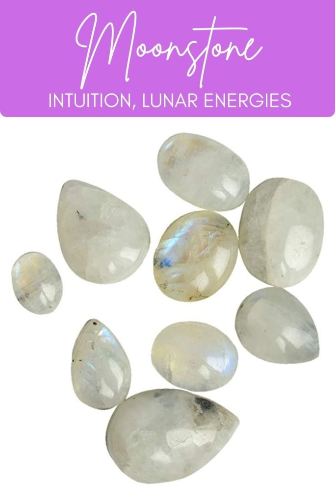 polished moonstone pieces