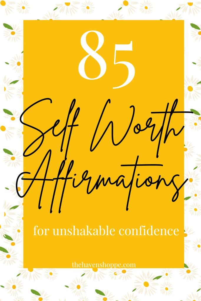 self worth affirmations pin