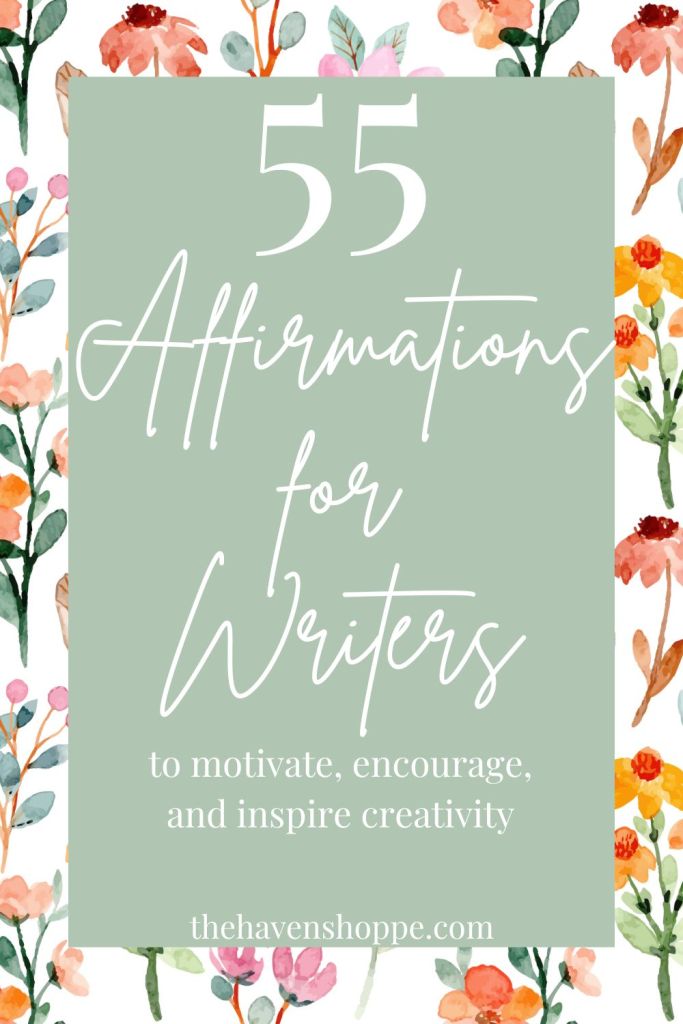 55 Affirmations for Writers pin