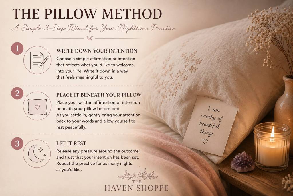 pillow method manifestation in 3 steps
