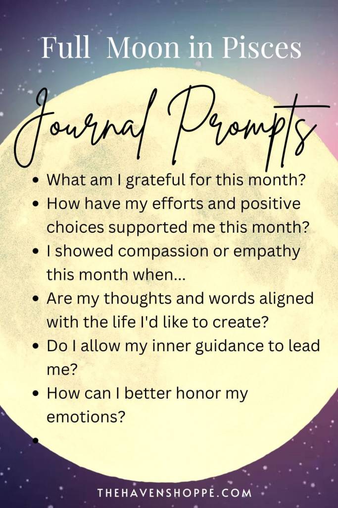 full moon in pisces journal prompts