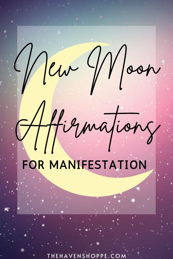 new moon affirmations pin