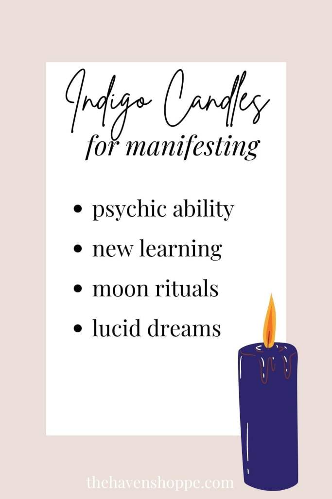 indigo candle for manifestation pin