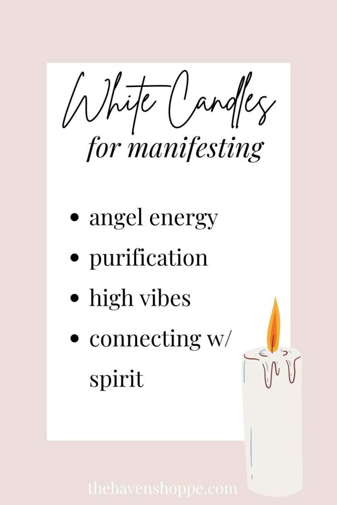 white candles for manifestation pin