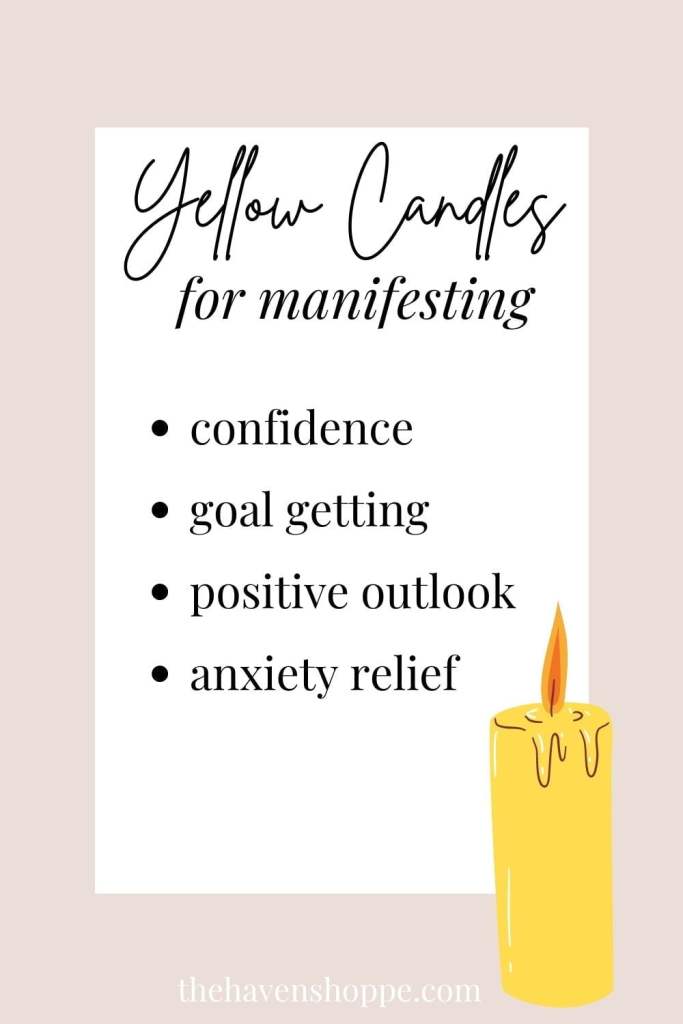 yellow candle for manifesting pin