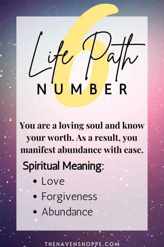 life path 6 spiritual meaning