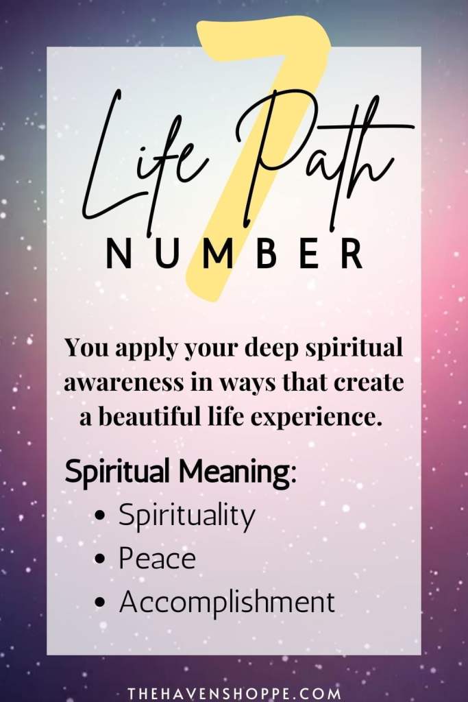 life path 7 spiritual meaning pin
