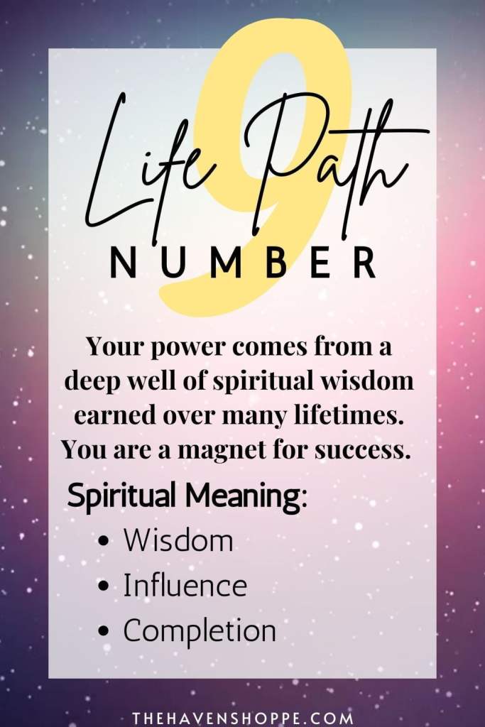 Life path 9 spiritual meaning pin