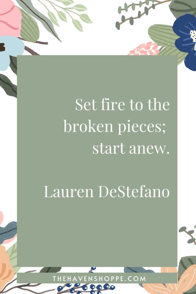 relationship quote about new beginnings by Lauren DeStefano
