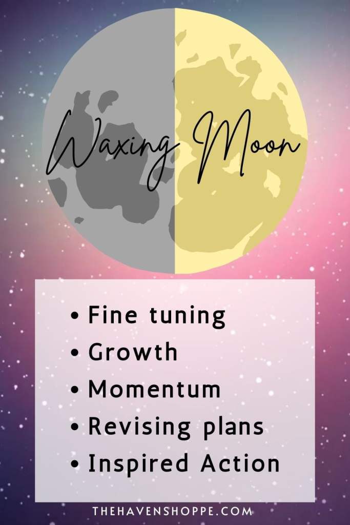 waxing moon phase spiritual meaning