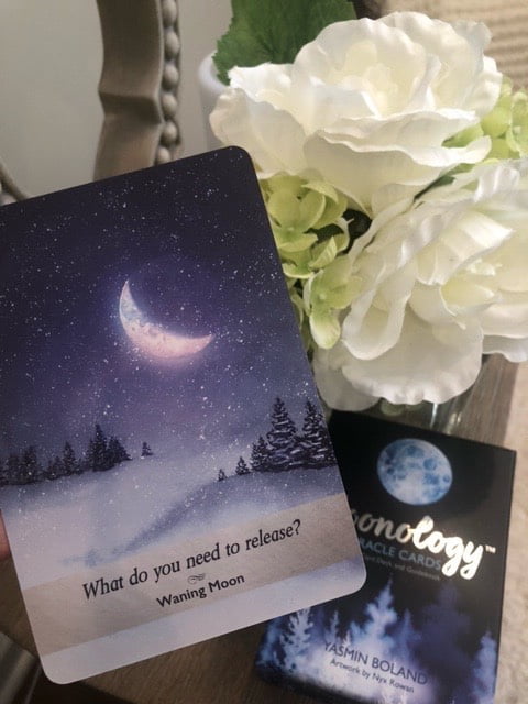 waning moon oracle card from Moonology deck