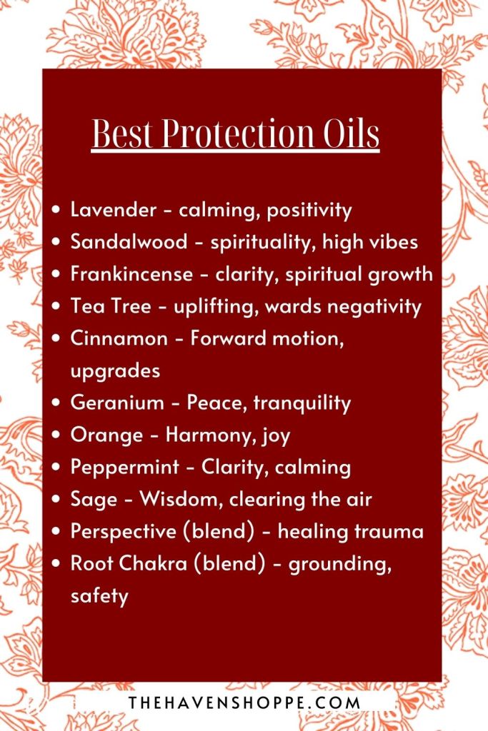 list of the best essential oils for protection and their properties