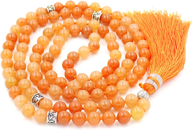 orange mala beads