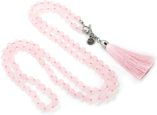 pink mala beads