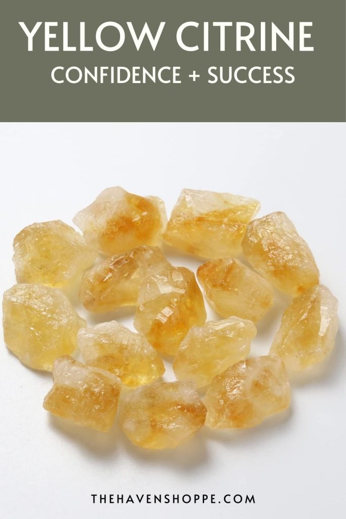 yellow citrine crystals for studying: confidence and success