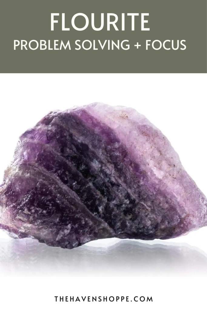 purple flourite crystal for studying: problem solving and focus