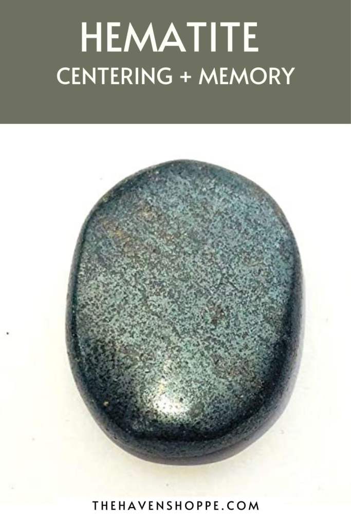 hematite stone for studying: centering and memory