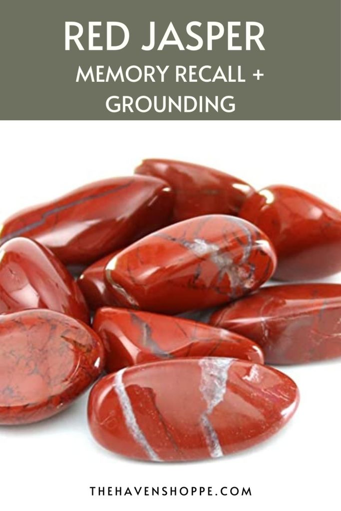 red jasper stones for studying: memory recall and grounding