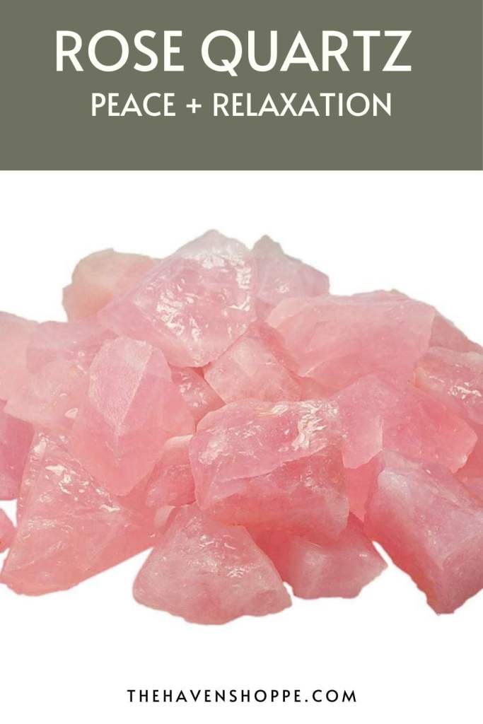 rose quartz crystal for studying: stress relief, peace, and relaxation