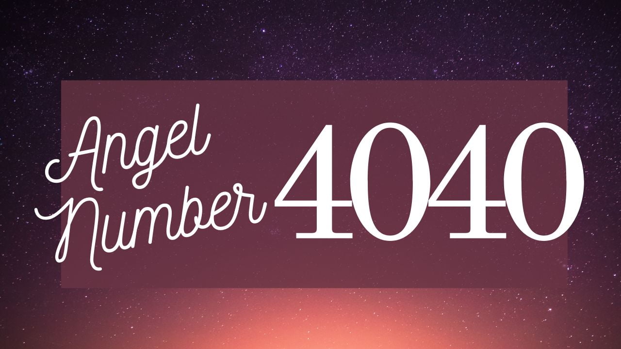 angel number 4040 on purple background