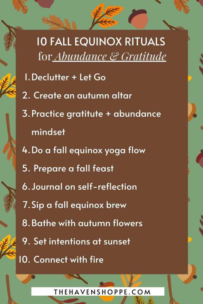 list of 10 fall equinox rituals