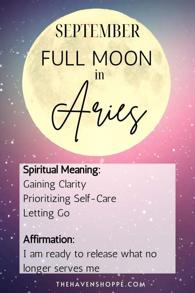 Full moon in Aries spiritual meaning and affirmation
