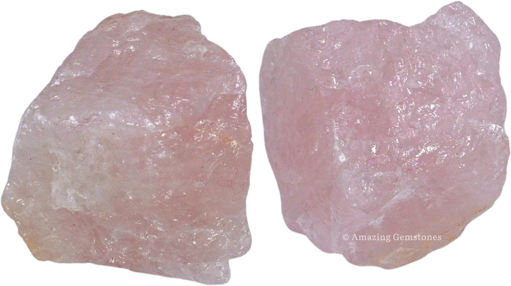 unpolished rose quartz