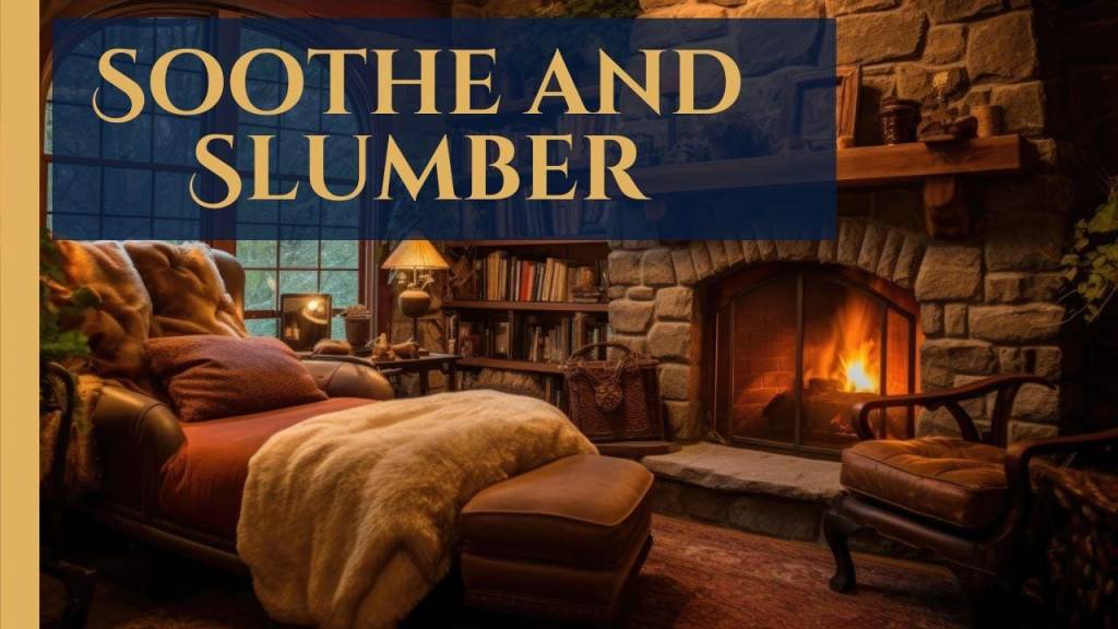 armchair next to fireplace