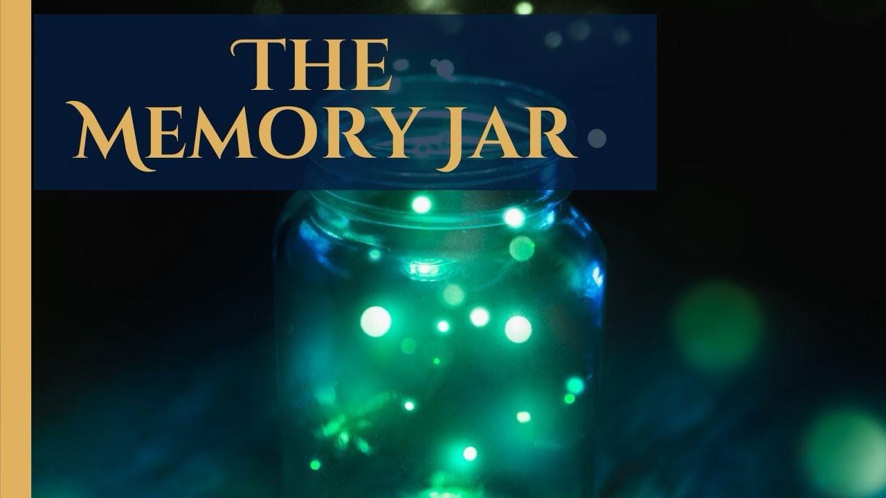 mason jar filled with fairy lights